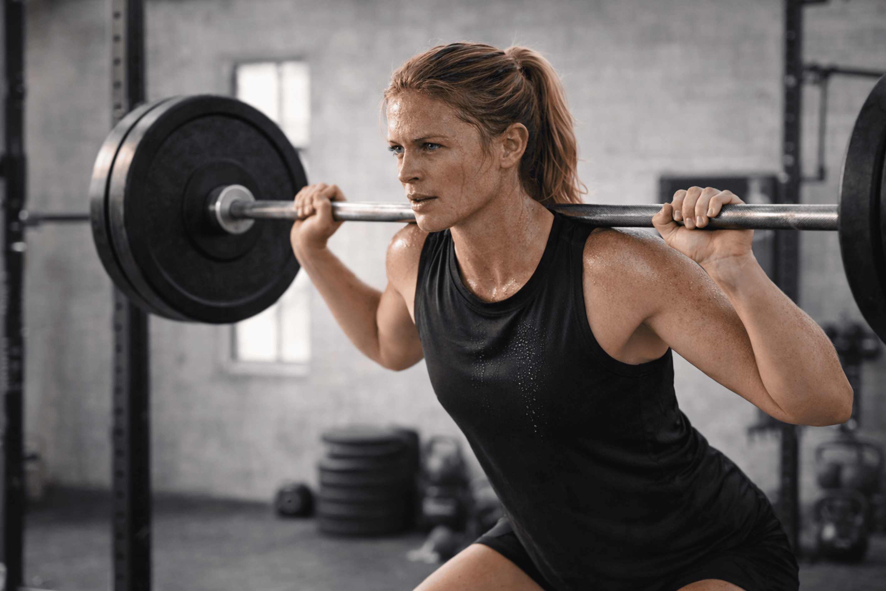 Woman lifting weights